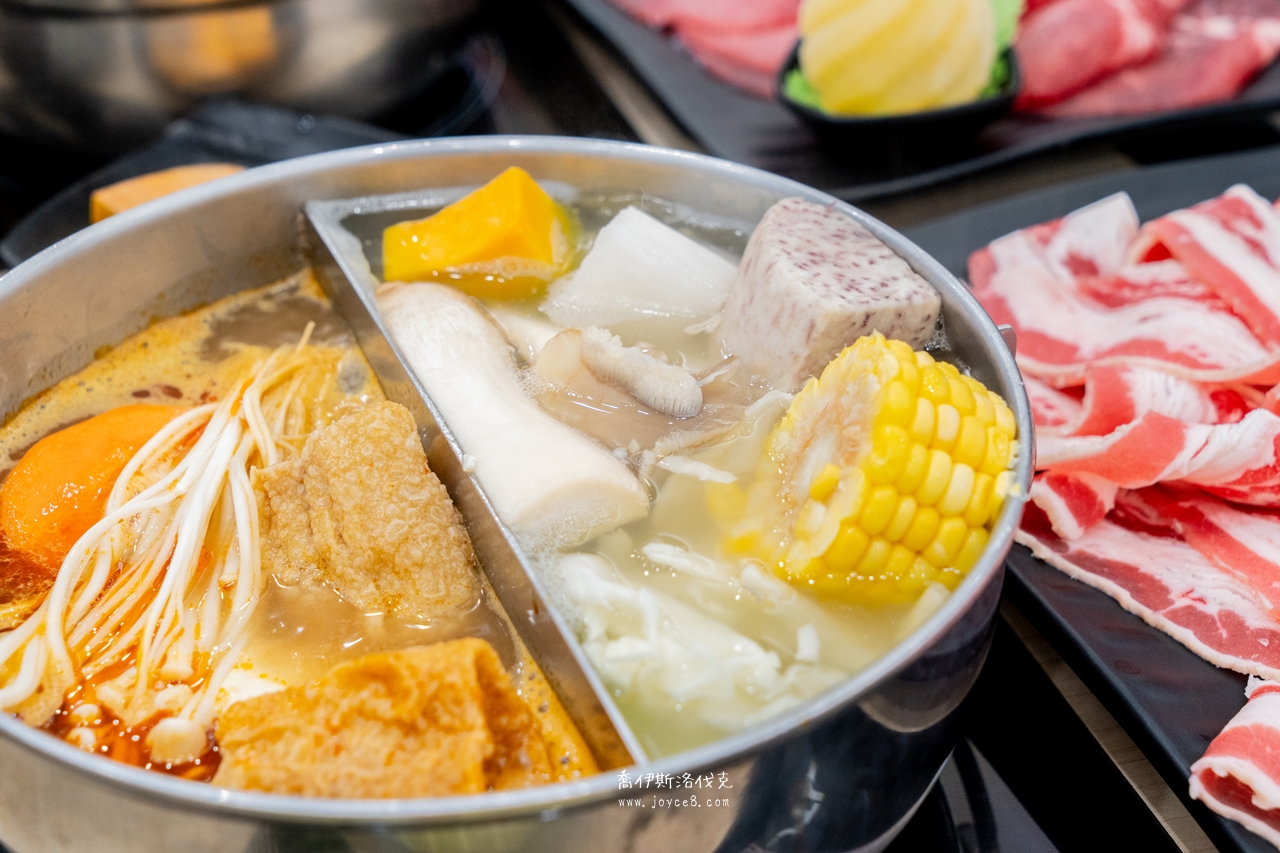 錢都日式涮涮鍋三峽北大店|好吃嗎?菜單、價格一次看 - 第15張圖 鴛鴦鍋B餐肉盤